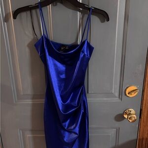 Windsor Royal Blue Satin Mini Dress
